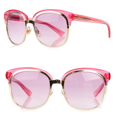 women's gucci pink sunglasses|Gucci pink clear glasses.